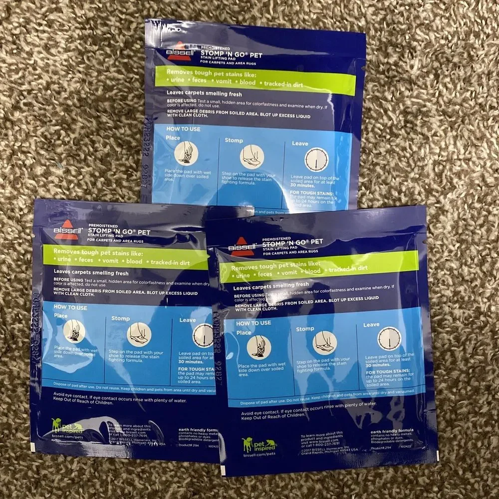 Bissell Stomp 'n Go Pet Stain Lifting Pads - Lot Of 3